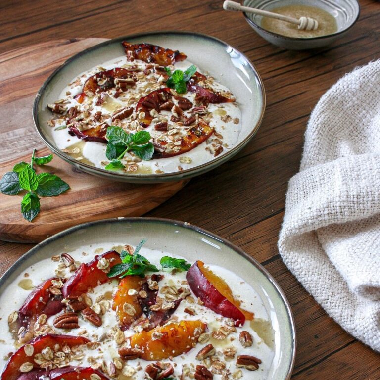 yoghurt gegrilde nectarine