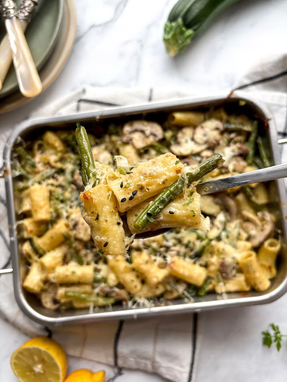 pasta ovenschotel met pesto