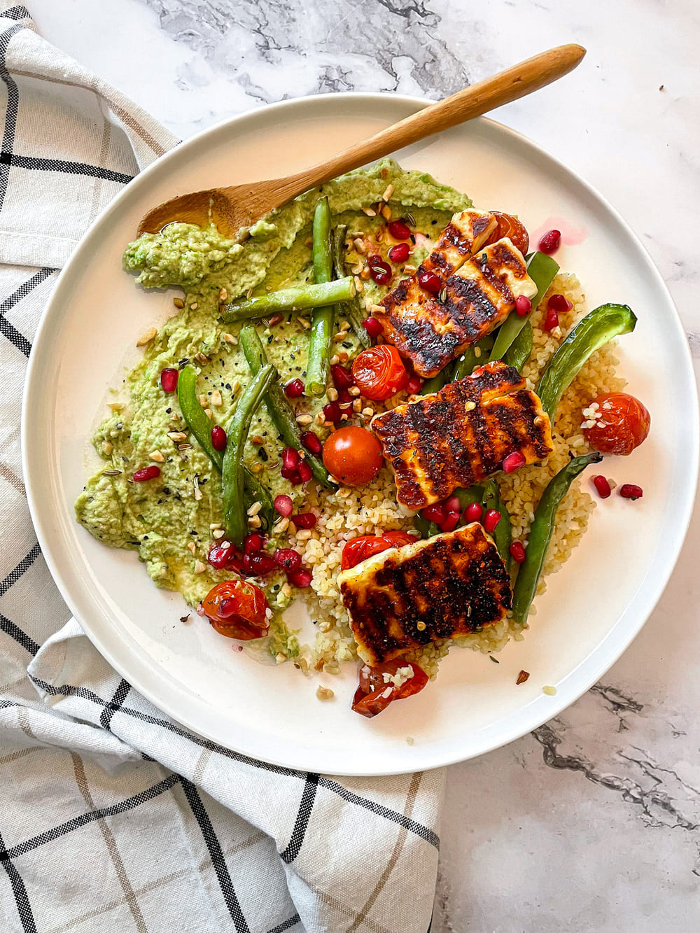 bulgur met halloumi