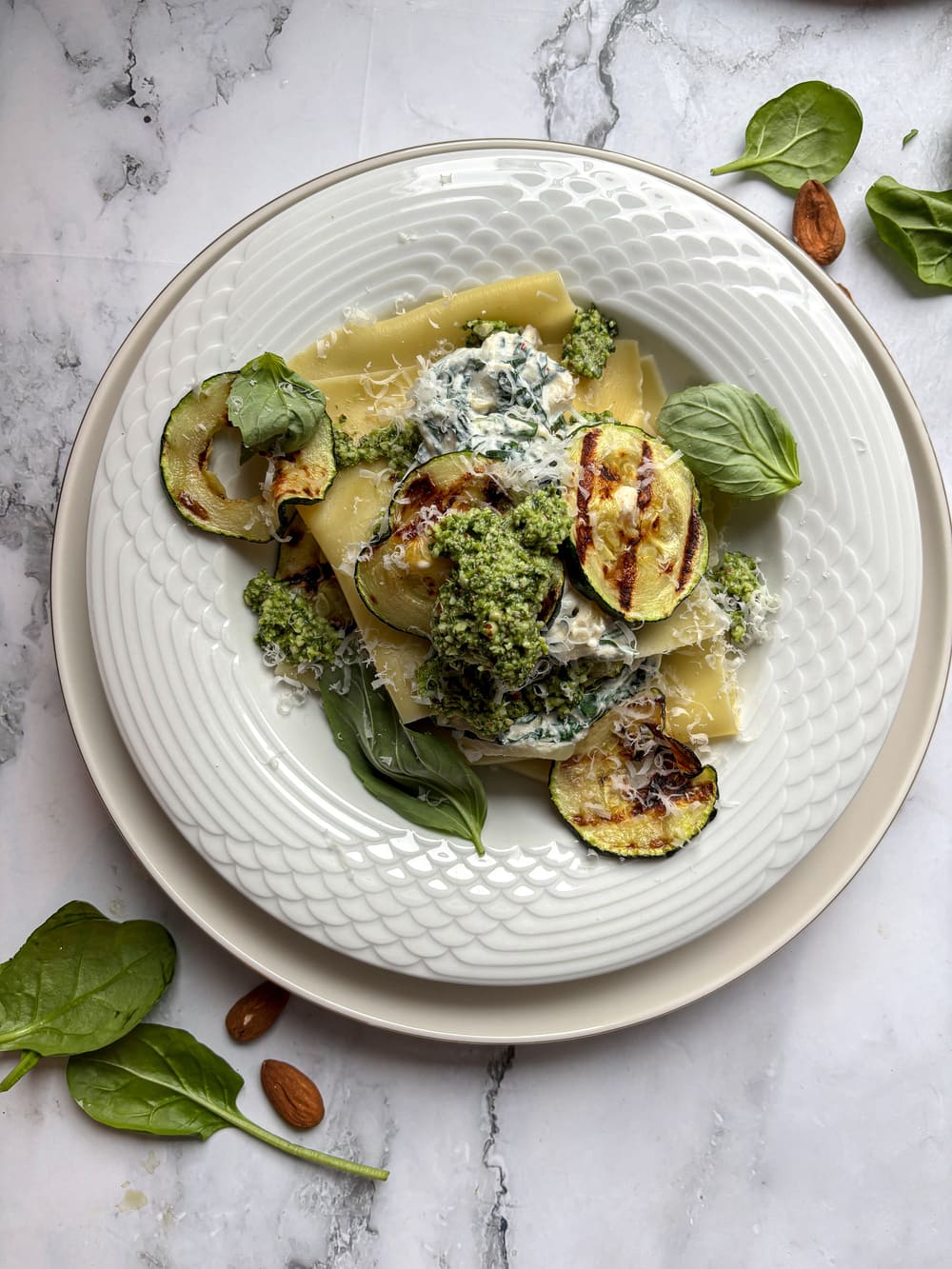open lasagne met gegrilde groenten