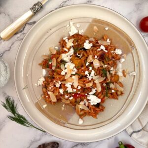Mediterrane feta orzo