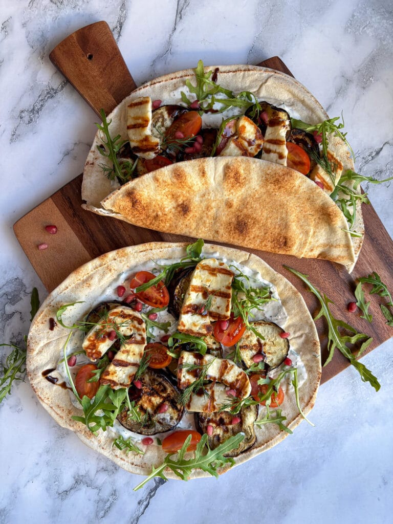 Libanees platbrood met halloumi