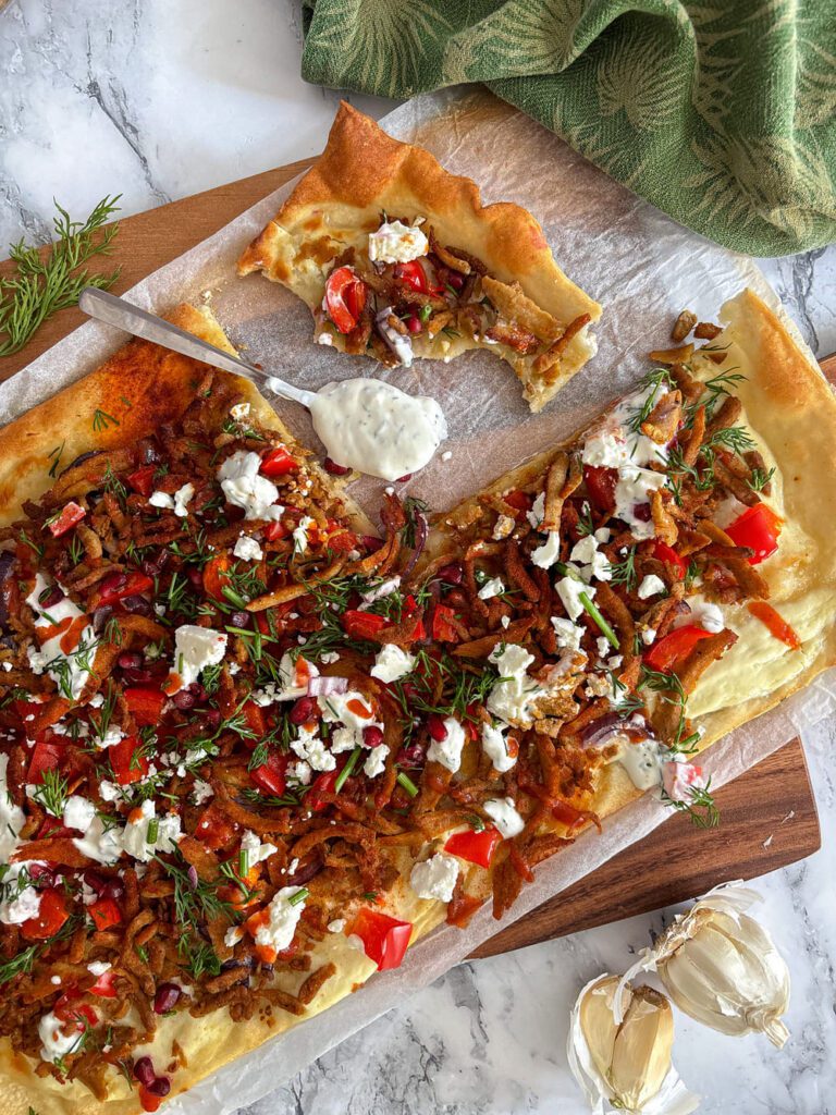 flammkuchen met shoarma