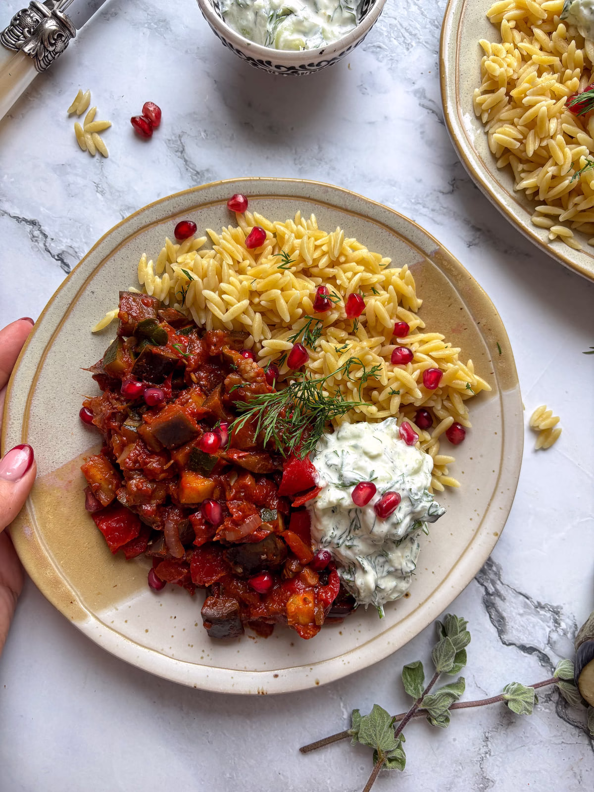 griekse aubergine stoof