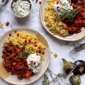 griekse aubergine stoof