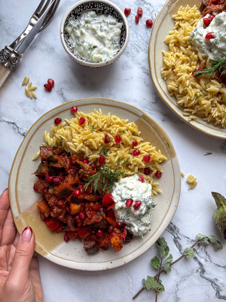 griekse aubergine stoof