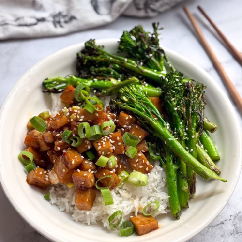 rijst met honing sesam tofu