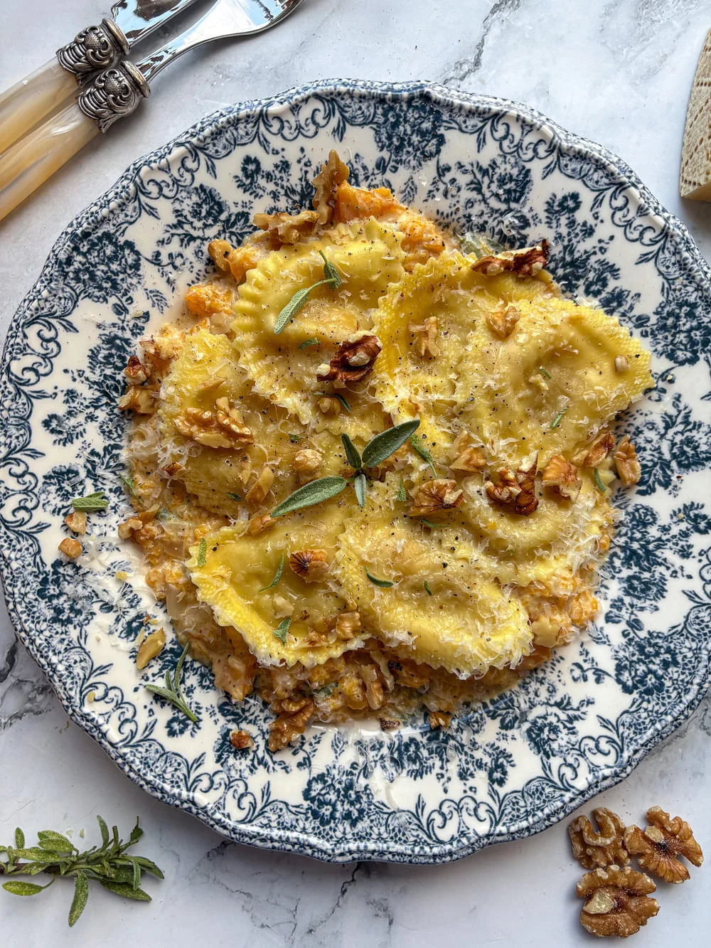 pompoen ravioli
