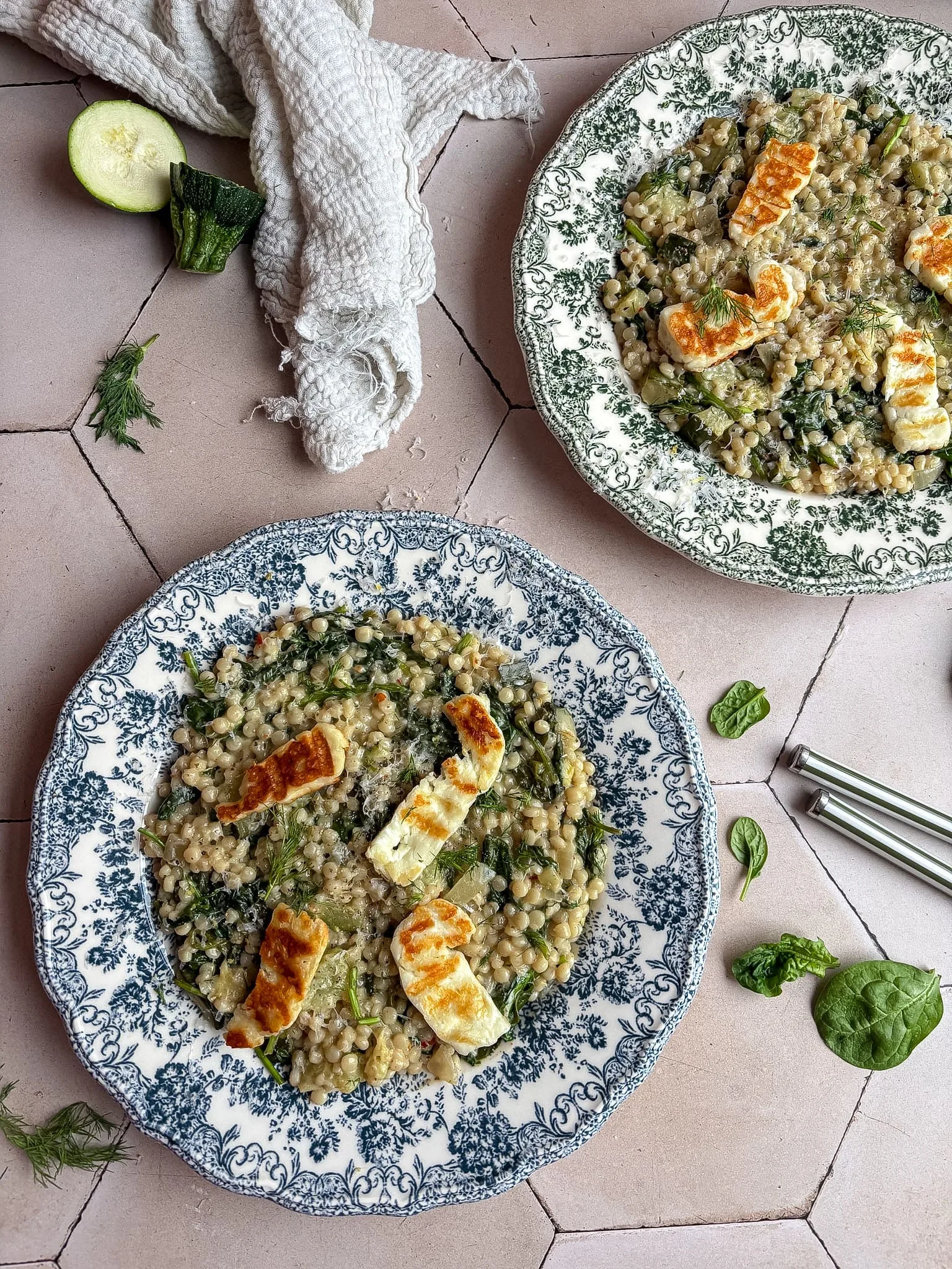parelcouscous met spinazie