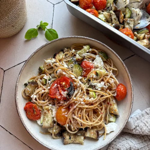 pasta met gebakken ricotta