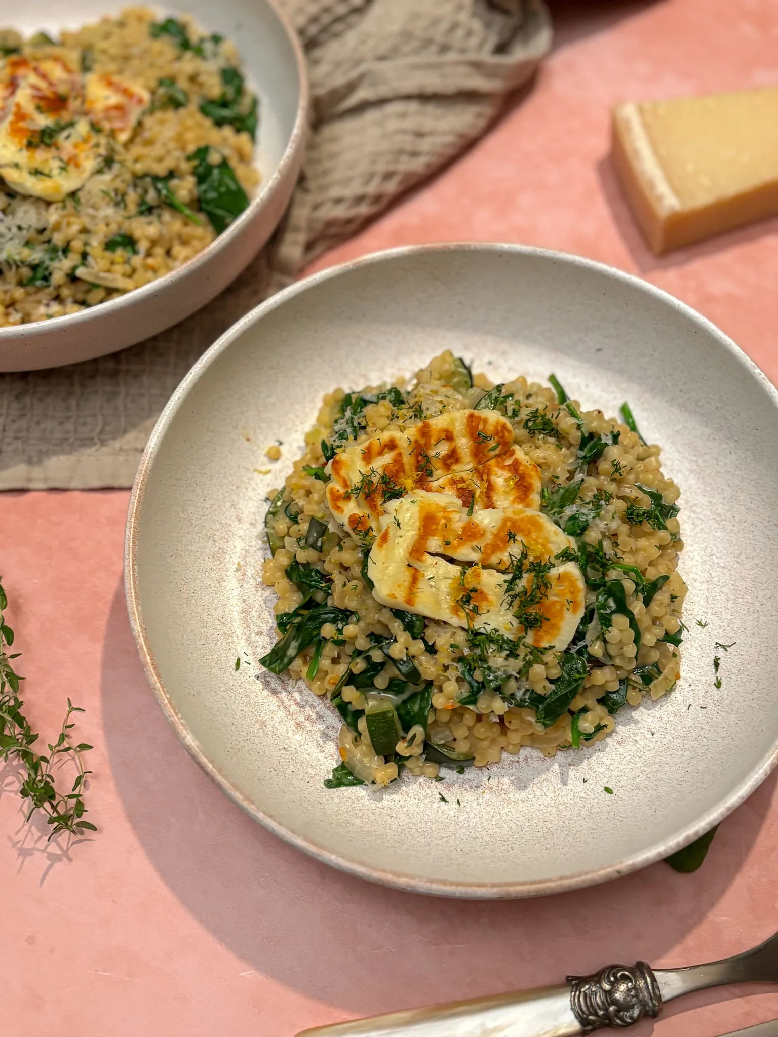 parelcouscous met spinazie