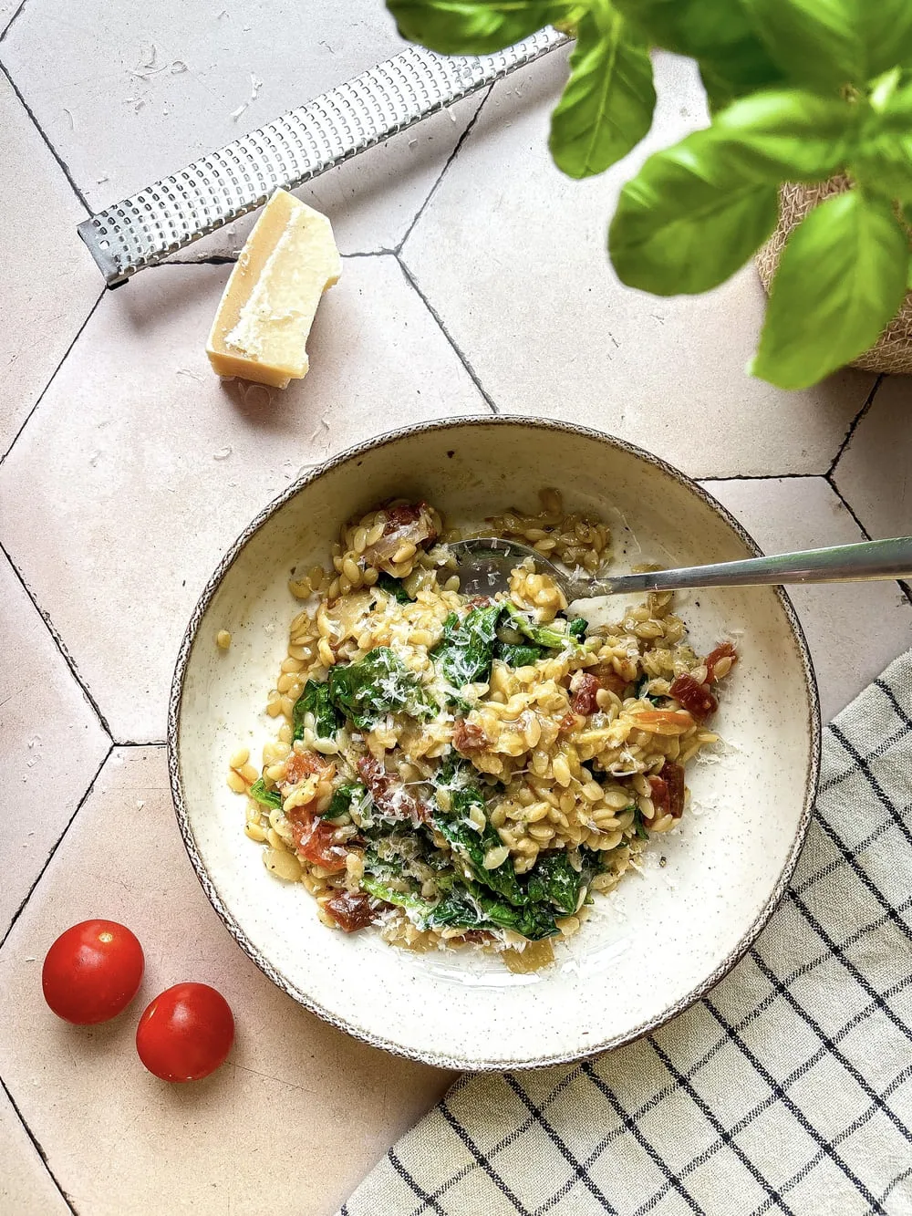 orzo met pesto