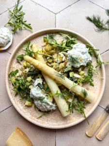 pesto gnocchi witte asperge