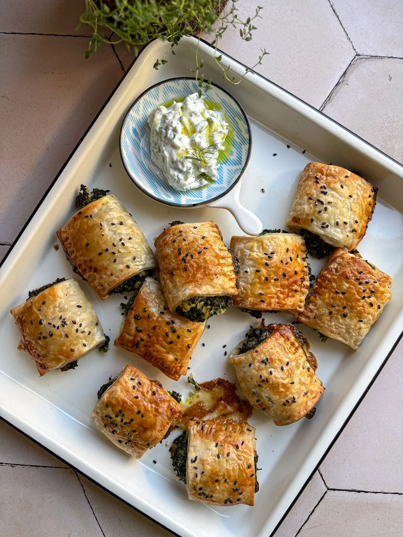 spinazie feta bladerdeeg hapjes