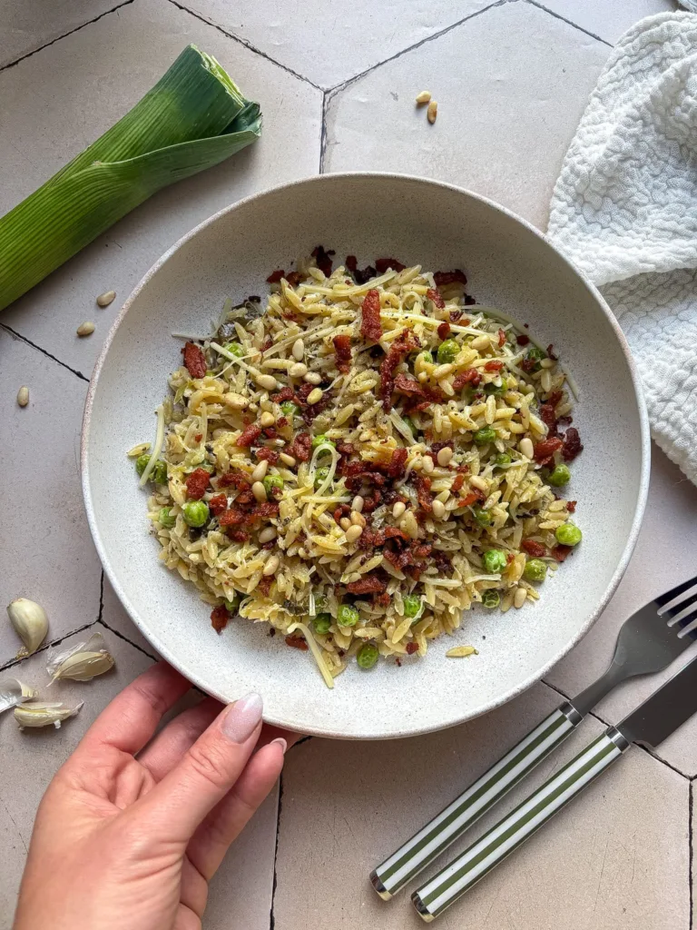 orzo met boursin