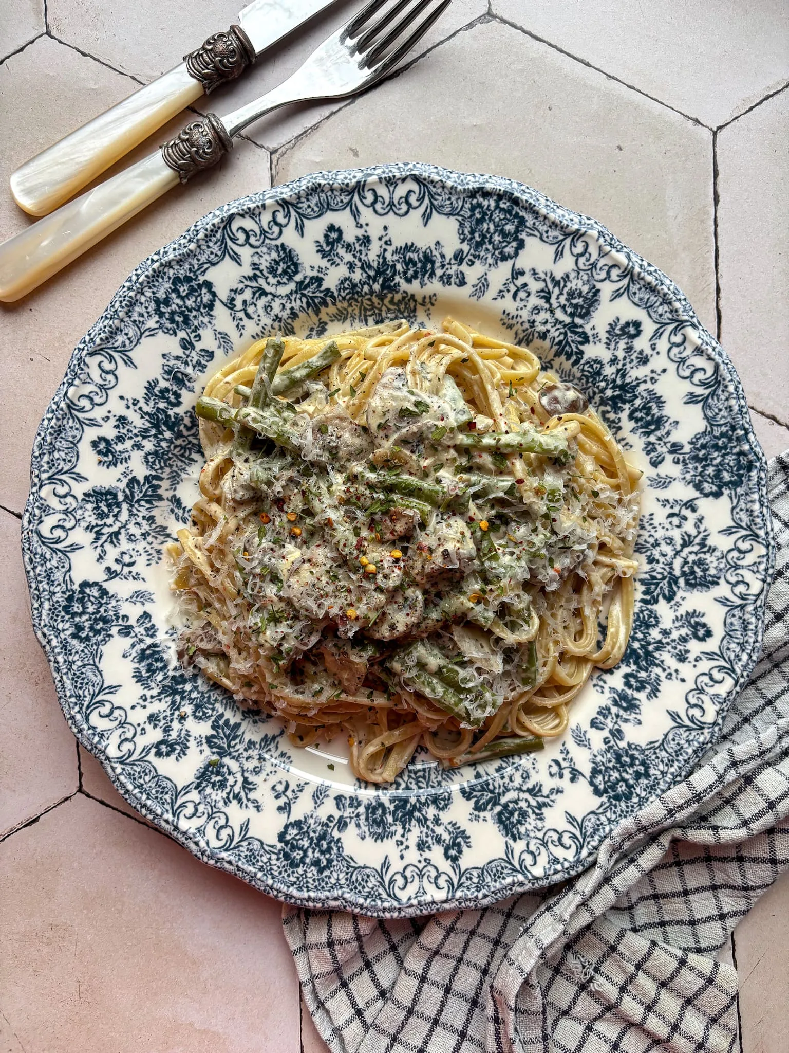 pasta met champignon