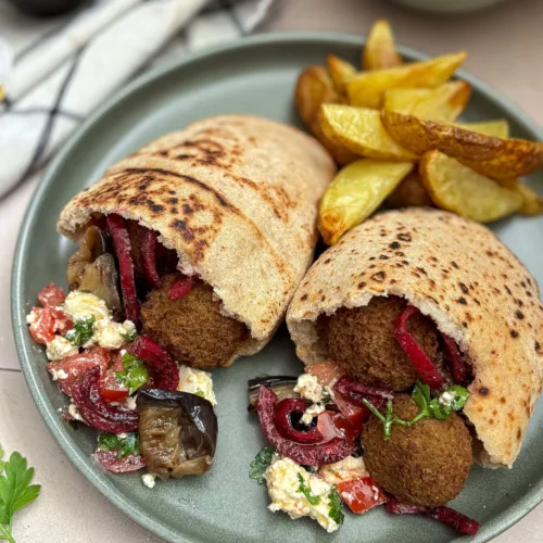 pita met falafel