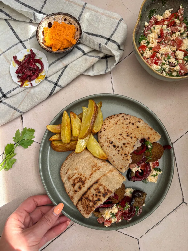 pita met falafel